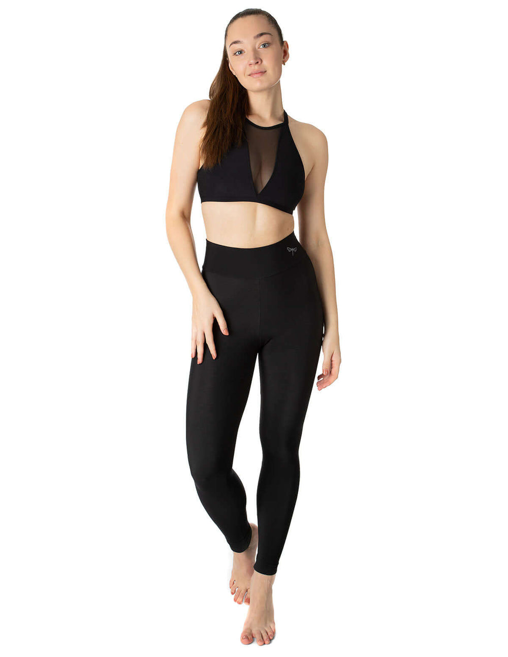Thermal leggings Lea ❄ | Zimní zateplené legíny | Color: black | Yoga Leggings | Damen Thermo Leggings für Winter Dragonfly