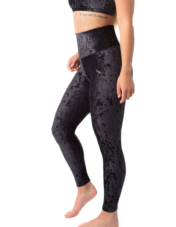 Velvet leggings Adele | Leggings | Color: purple velvet | Yoga Leggings | Dragonfly Pole Wear and Bikram Hot Yoga Clothes