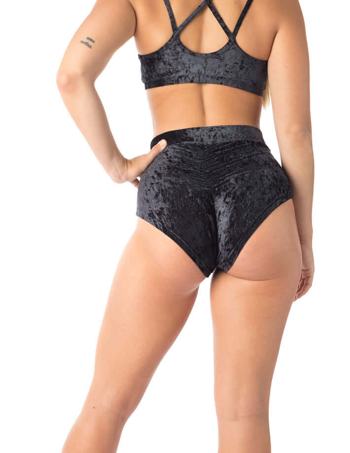 Velvet pole shorts Lola | Shorts | Color: frosty velvet | Pole Shorts | Dragonfly Pole Dance Clothing and Bikram Hot Yoga Wear