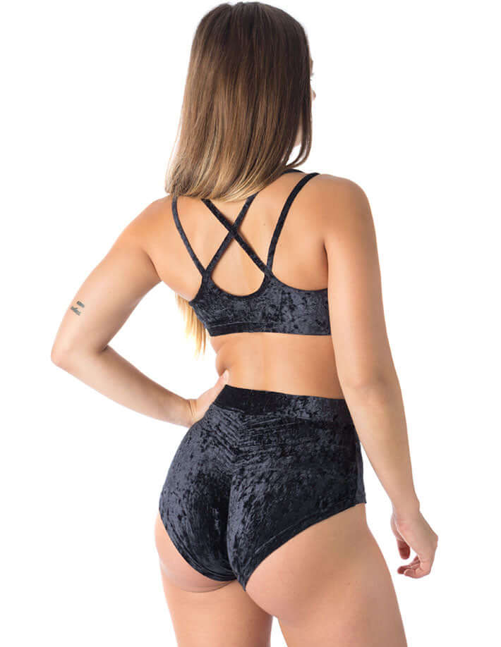 Velvet pole shorts Lola | Shorts | Color: frosty velvet | Sametové pole dance kraťasy Lola | Dragonfly Pole Dance Clothing and Bikram Hot Yoga Wear