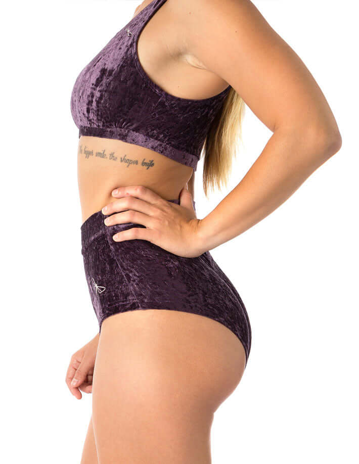 Velvet pole shorts Lola | Shorts | Color: frosty velvet | Pole Shorts | Dragonfly Pole Dance Clothing and Bikram Hot Yoga Wear