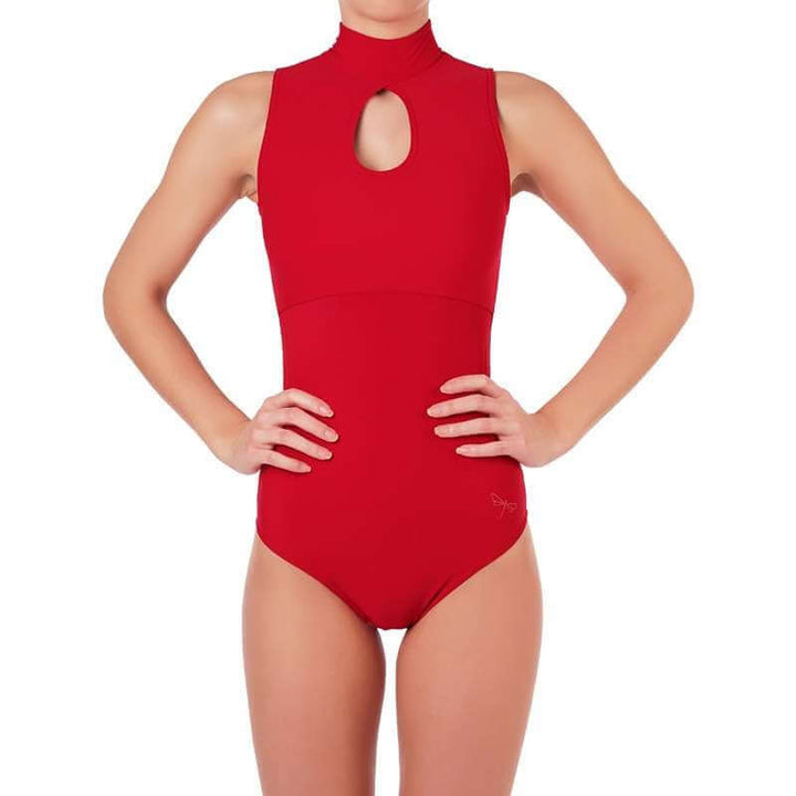 Gymnastic leotard Daria | Leotard | Color: red | Leotard for gymnastics | Dragonfly Pole Dance Outfit and Bikram Yoga Unitard