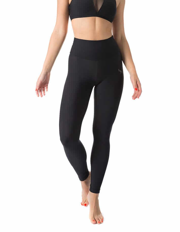 High waist yoga leggings Adele | Leggings | Color: khaki | Yoga Leggings | Dragonfly Pole Wear and Bikram Hot Yoga Clothes