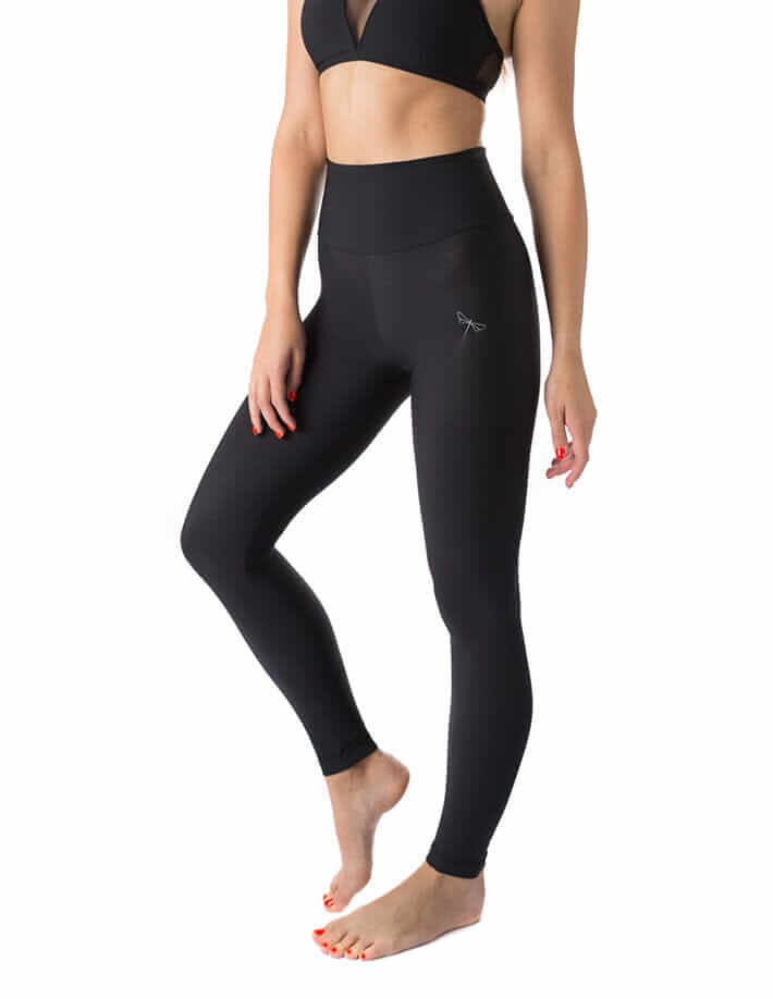 High waist yoga leggings Adele | Leggings | Color: khaki | Yoga Leggings | Dragonfly Pole Wear and Bikram Hot Yoga Clothes