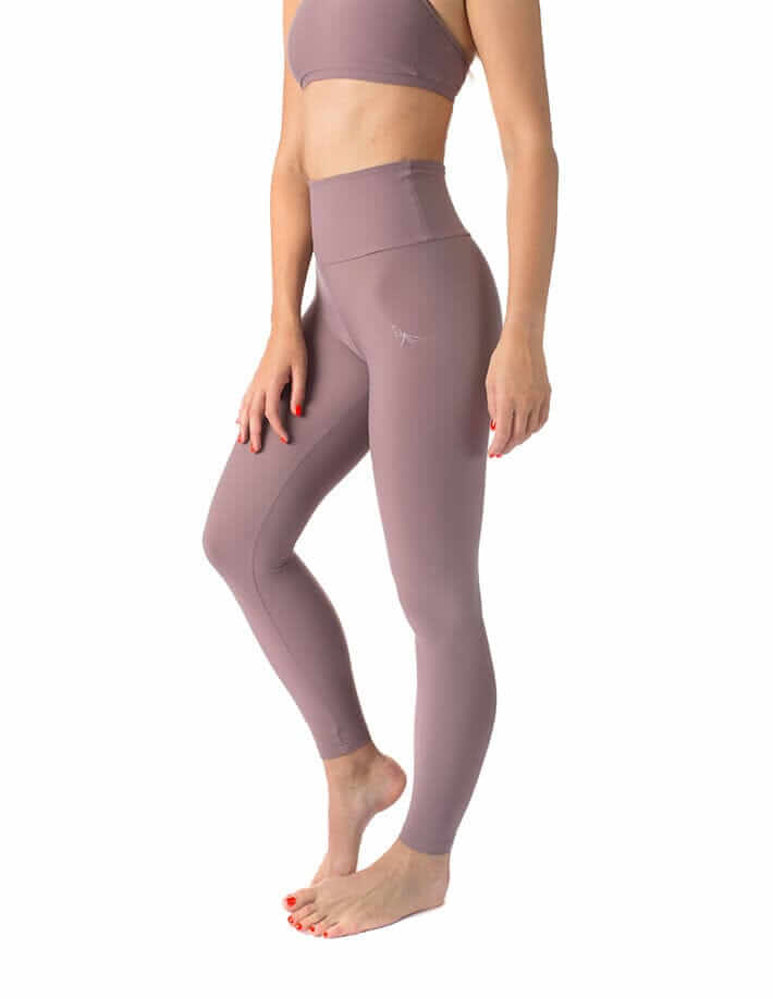 High waist yoga leggings Adele | Leggings | Color: khaki | Yoga Leggings | Dragonfly Pole Wear and Bikram Hot Yoga Clothes