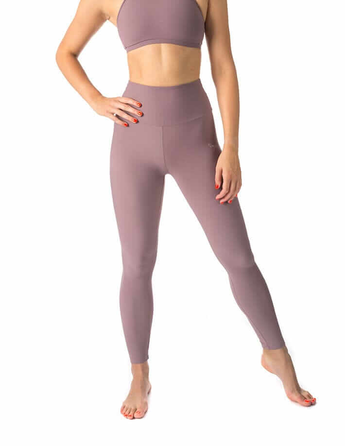 High waist yoga leggings Adele | Leggings | Color: khaki | Yoga Leggings | Dragonfly Pole Wear and Bikram Hot Yoga Clothes