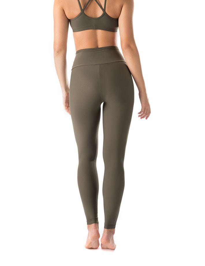 High waist yoga leggings Adele | Leggings | Color: khaki | Vysoké legíny na jógu | Dragonfly Pole Wear and Bikram Hot Yoga Clothes