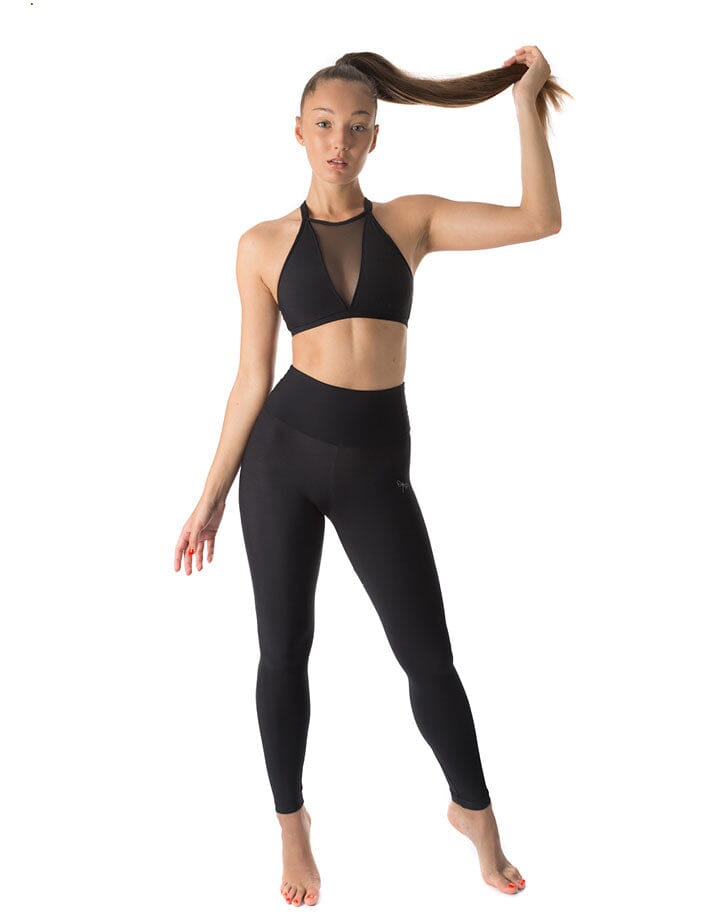 High waist yoga leggings Adele | Leggings | Color: khaki | Hochtaillierte Yoga Leggings Adele | Dragonfly Pole Wear and Bikram Hot Yoga Clothes