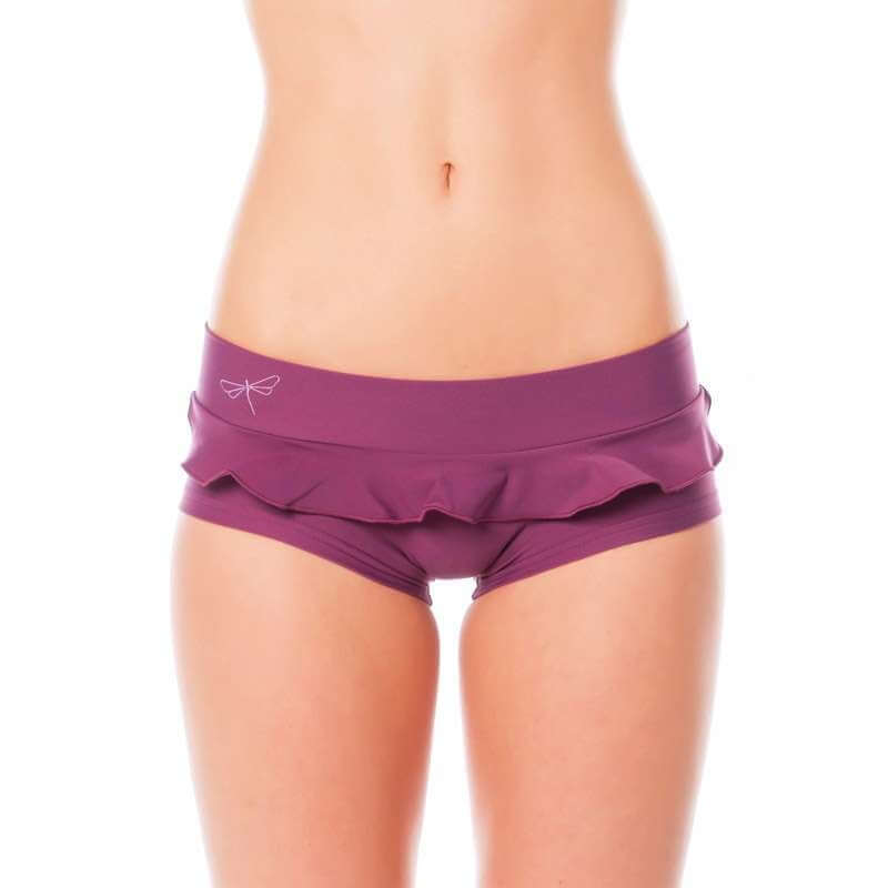 Hot pants frilled | Shorts | Color: mint | Pole Shorts | Dragonfly Pole Dance Clothing and Bikram Hot Yoga Wear