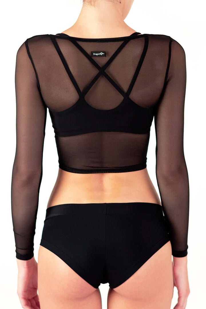 Mesh crop top Pavi | Activewear Dragonfly Clothing