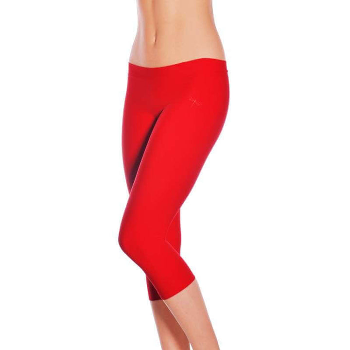 Trisha capri leggings | Leggings | Color: red | Yoga Leggings | Dragonfly Pole Wear and Bikram Hot Yoga Clothes