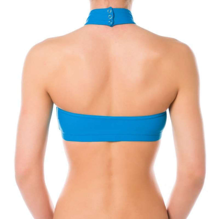 Halter sports bra Lisette | Sports bra | Color: petrol | Women's sports bra | Dragonfly Pole Dance Clothes and Bikram Hot Yoga Outfit