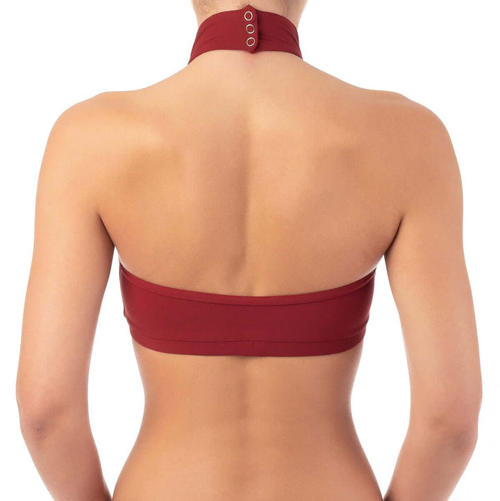 Halter sports bra Lisette | Sports bra | Color: petrol | Women's sports bra | Dragonfly Pole Dance Clothes and Bikram Hot Yoga Outfit