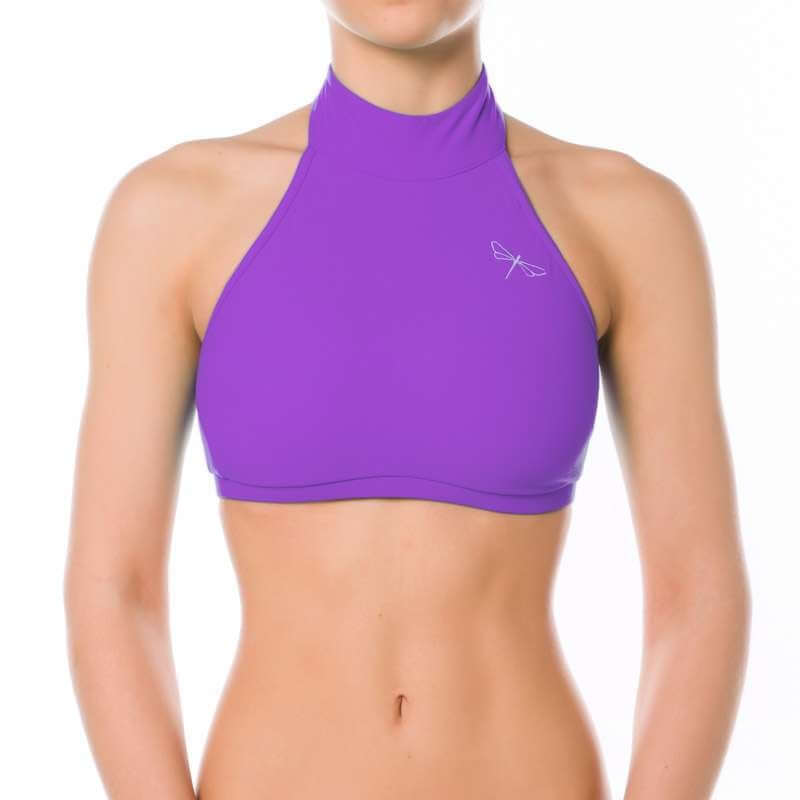 Halter sports bra Lisette | Sports bra | Color: petrol | Women's sports bra | Dragonfly Pole Dance Clothes and Bikram Hot Yoga Outfit