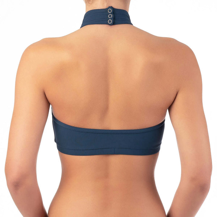 Halter sports bra Lisette | Sports bra | Color: petrol | Soutien-gorge sport | Dragonfly Pole Dance Clothes and Bikram Hot Yoga Outfit