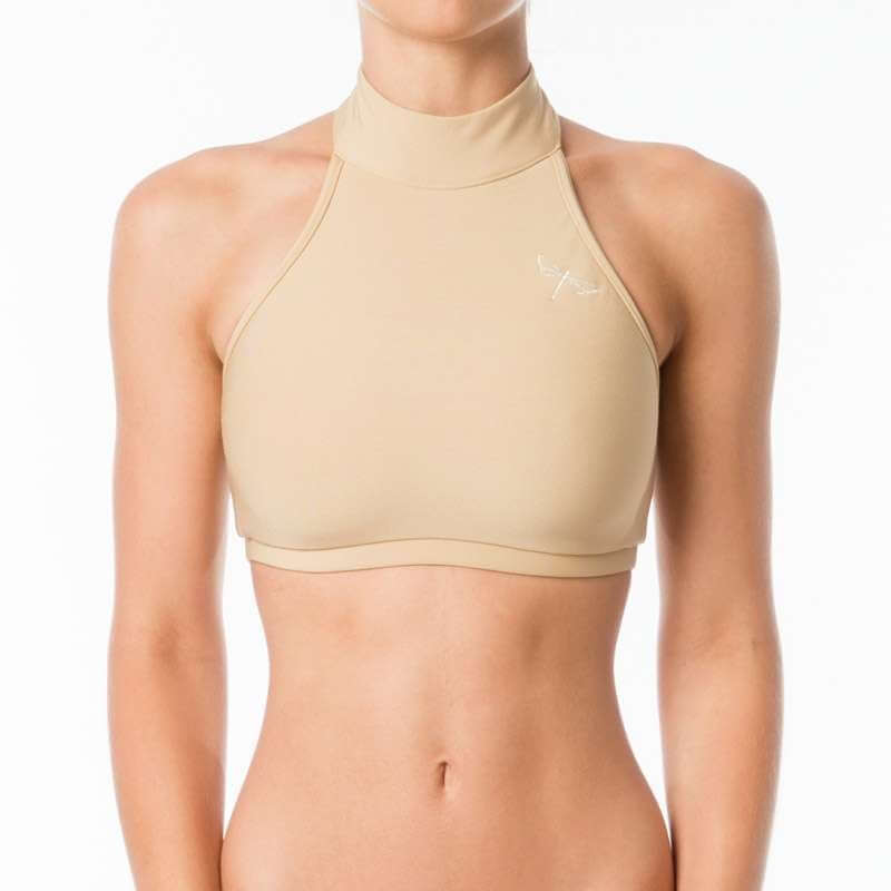 Halter sports bra Lisette | Sports bra | Color: petrol | Women's sports bra | Dragonfly Pole Dance Clothes and Bikram Hot Yoga Outfit
