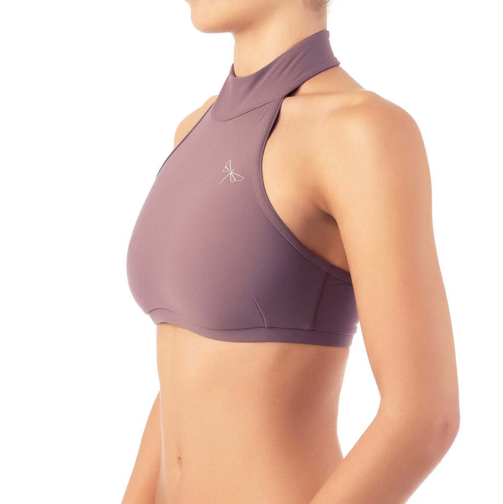Halter sports bra Lisette | Sports bra | Color: petrol | Women's sports bra | Dragonfly Pole Dance Clothes and Bikram Hot Yoga Outfit