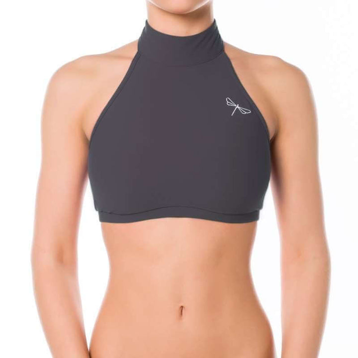 Halter sports bra Lisette | Sports bra | Color: petrol | Women's sports bra | Dragonfly Pole Dance Clothes and Bikram Hot Yoga Outfit