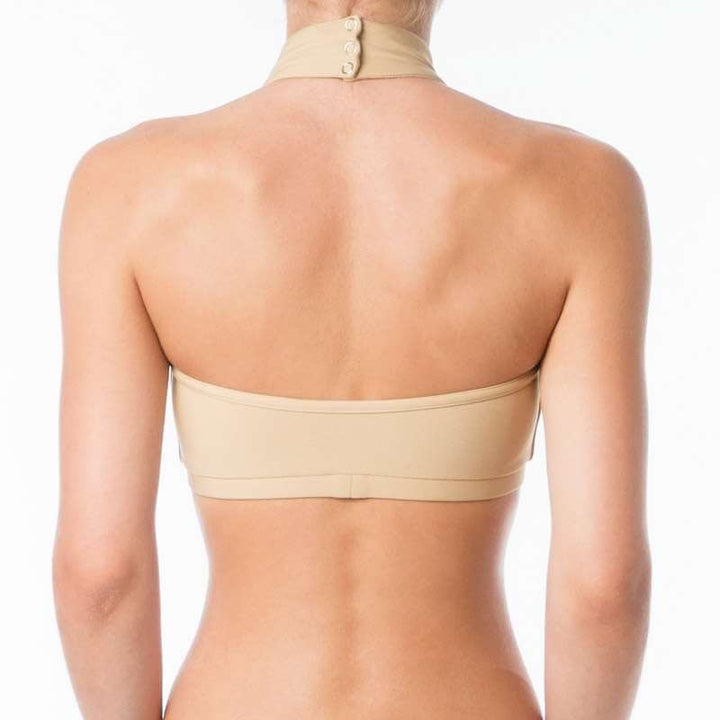 Halter sports bra Lisette | Sports bra | Color: petrol | Women's sports bra | Dragonfly Pole Dance Clothes and Bikram Hot Yoga Outfit