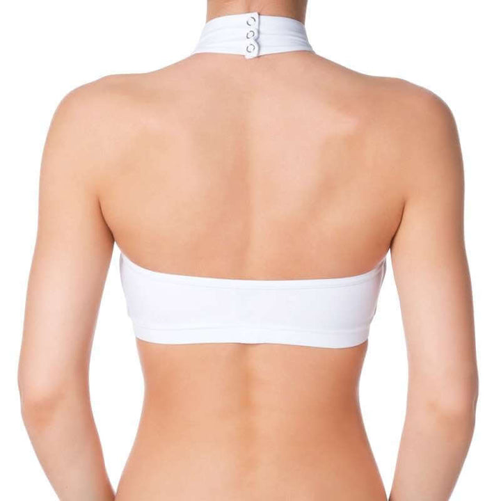 Halter sports bra Lisette | Sports bra | Color: petrol | Women's sports bra | Dragonfly Pole Dance Clothes and Bikram Hot Yoga Outfit
