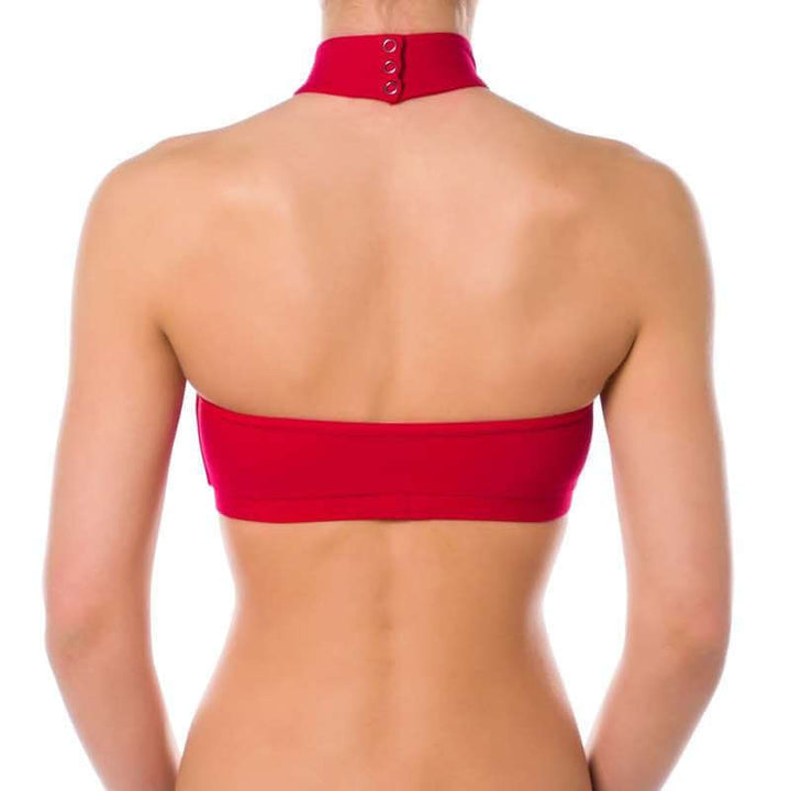 Halter sports bra Lisette | Sports bra | Color: petrol | Women's sports bra | Dragonfly Pole Dance Clothes and Bikram Hot Yoga Outfit