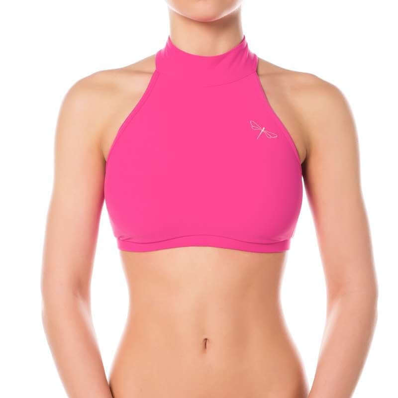 Halter sports bra Lisette | Sports bra | Color: petrol | Women's sports bra | Dragonfly Pole Dance Clothes and Bikram Hot Yoga Outfit