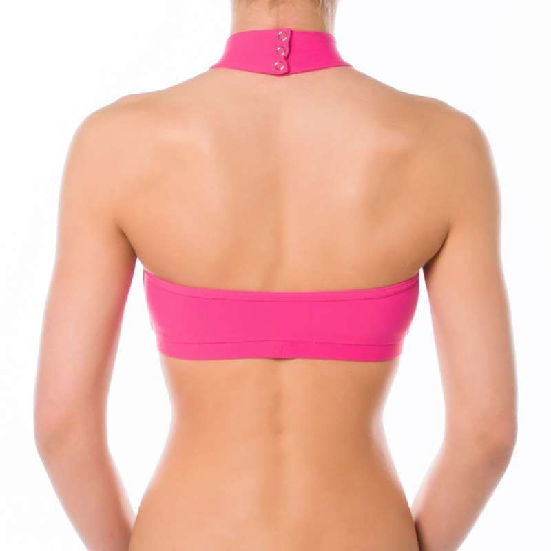 Halter sports bra Lisette | Sports bra | Color: petrol | Women's sports bra | Dragonfly Pole Dance Clothes and Bikram Hot Yoga Outfit