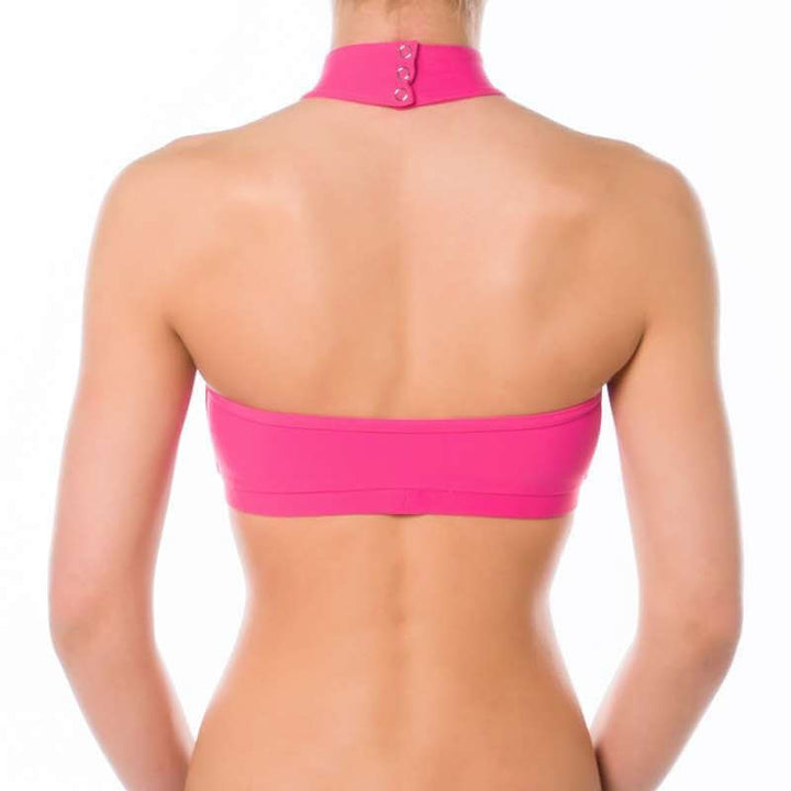 Halter sports bra Lisette | Sports bra | Color: petrol | Women's sports bra | Dragonfly Pole Dance Clothes and Bikram Hot Yoga Outfit