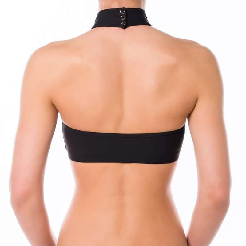 Halter sports bra Lisette | Sports bra | Color: petrol | Women's sports bra | Dragonfly Pole Dance Clothes and Bikram Hot Yoga Outfit
