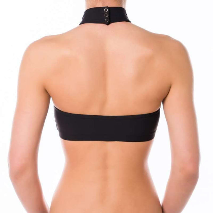 Halter sports bra Lisette | Sports bra | Color: petrol | Women's sports bra | Dragonfly Pole Dance Clothes and Bikram Hot Yoga Outfit