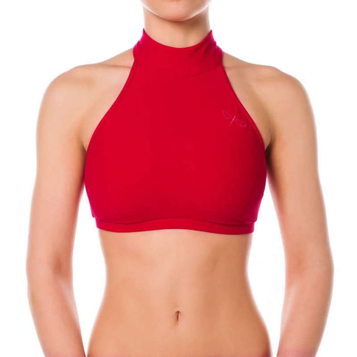 Halter sports bra Lisette | Sports bra | Color: petrol | Women's sports bra | Dragonfly Pole Dance Clothes and Bikram Hot Yoga Outfit