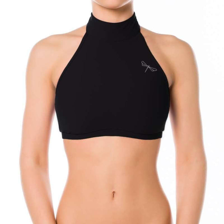Halter sports bra Lisette | Sports bra | Color: petrol | Women's sports bra | Dragonfly Pole Dance Clothes and Bikram Hot Yoga Outfit