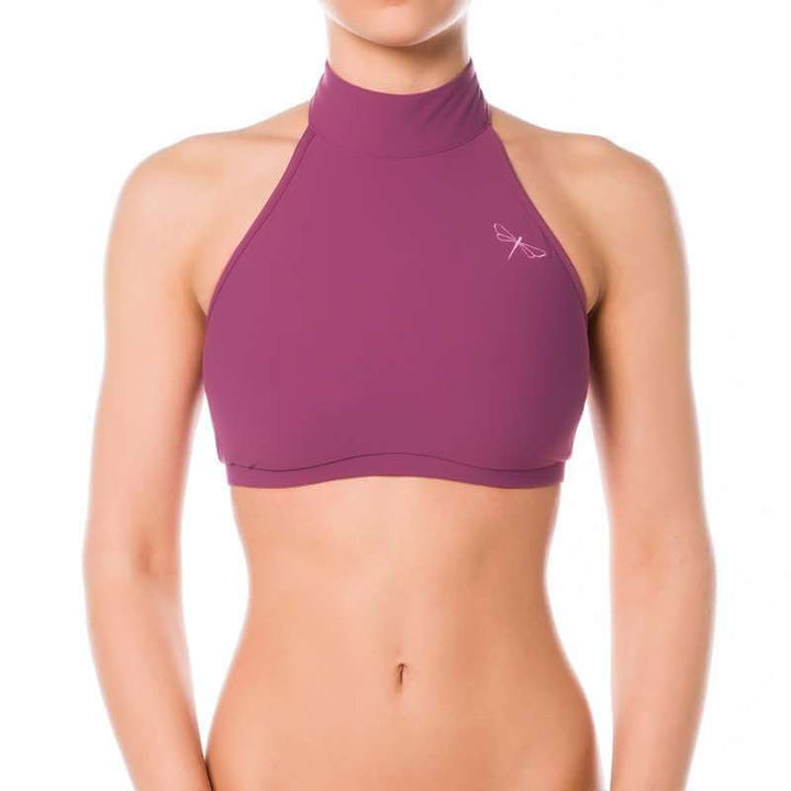 Halter sports bra Lisette | Sports bra | Color: petrol | Women's sports bra | Dragonfly Pole Dance Clothes and Bikram Hot Yoga Outfit