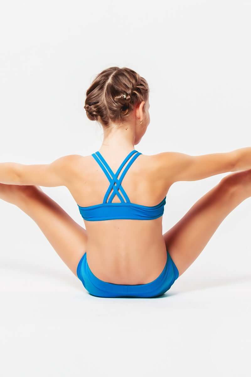 Kids - Girls' Pole Dance Shorts Elsa | Activewear | Color: blue velvet | Kids Pole Shorts | Girls Pole Dance Shorts | Dětské pole dance šortky | Madchen Pole Shorts | Pole short enfants | Dragonfly Pole Dance Clothing and Bikram Hot Yoga Wear | Dětské Obl