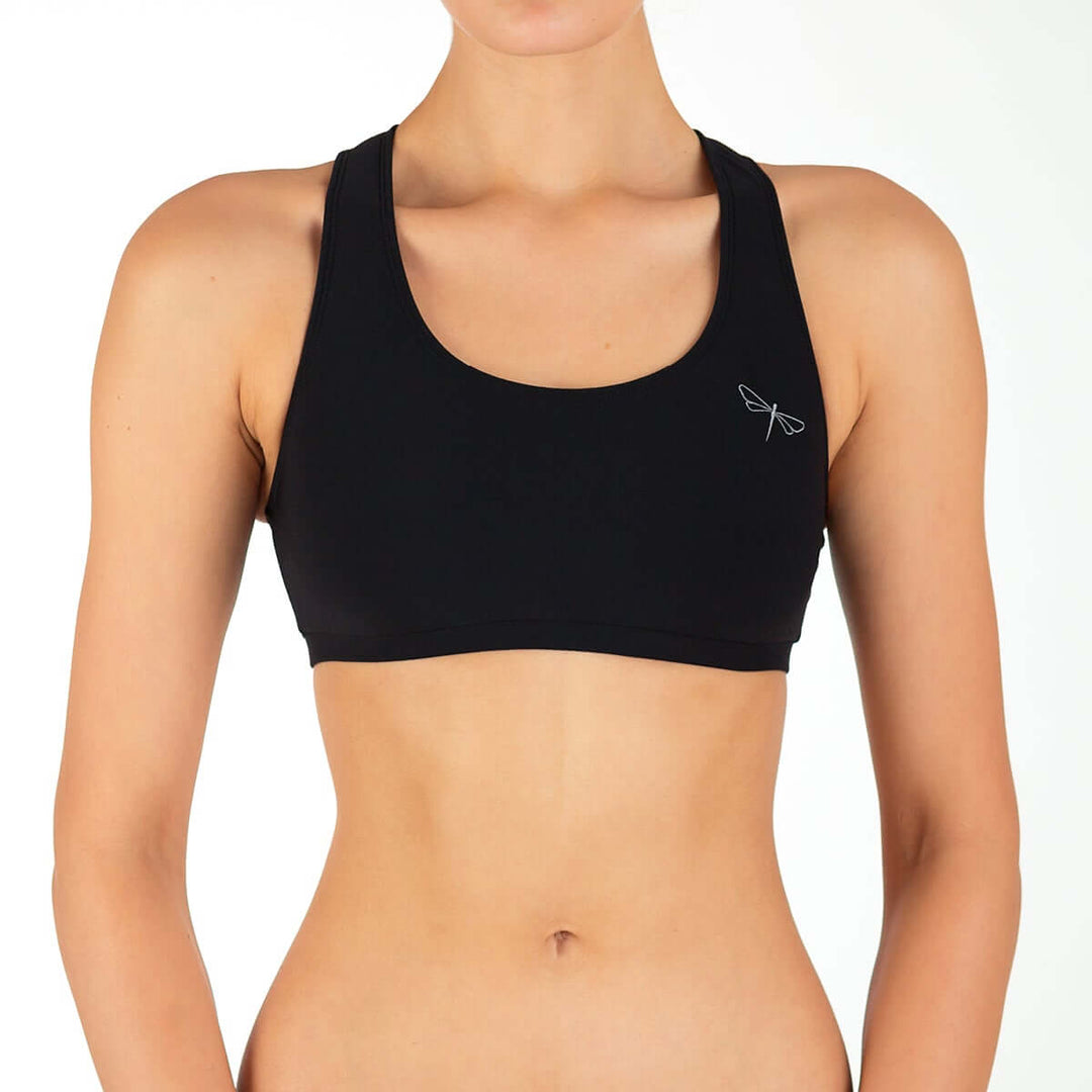 Racerback sports bra Kiley | Sports bra | Color: khaki | Women's sports bra | Dragonfly Pole Dance Clothes and Bikram Hot Yoga Outfit