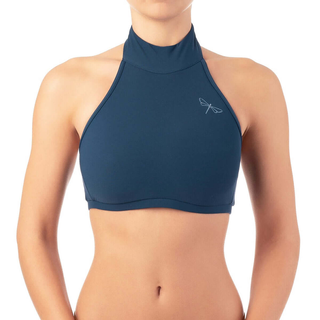 Neckholder Sport-BH | sportovní podprsenka za krk | Color: petrol | Soutien-gorge de sport | Dragonfly Pole Dance Clothes and Bikram Hot Yoga Outfit