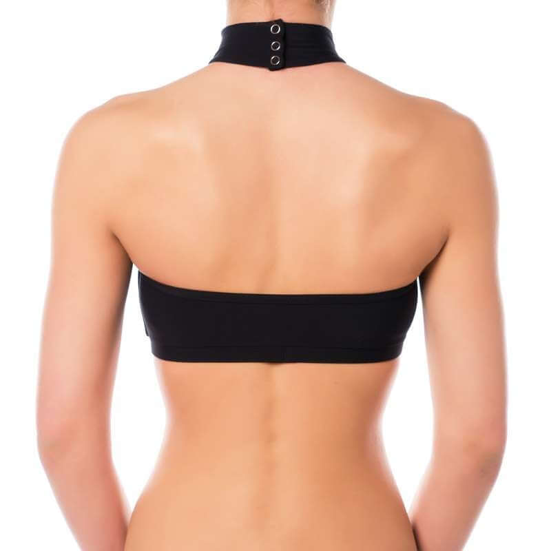 High neck sports bra Terri | Sports bra | Color: black | Women's sports bra | Dragonfly Pole Dance Clothes and Bikram Hot Yoga Outfit