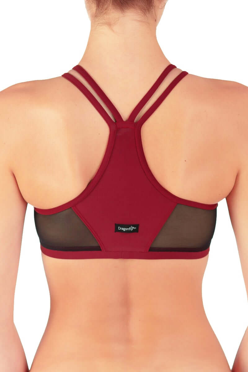 Mesh sports bra Victoria | Sports bra | Color: black / leopard mesh | Women's sports bra | Sportovní podprsenka | Sport-BH | Brassiere sport | Dragonfly Pole Dance Clothes and Bikram Hot Yoga Outfit