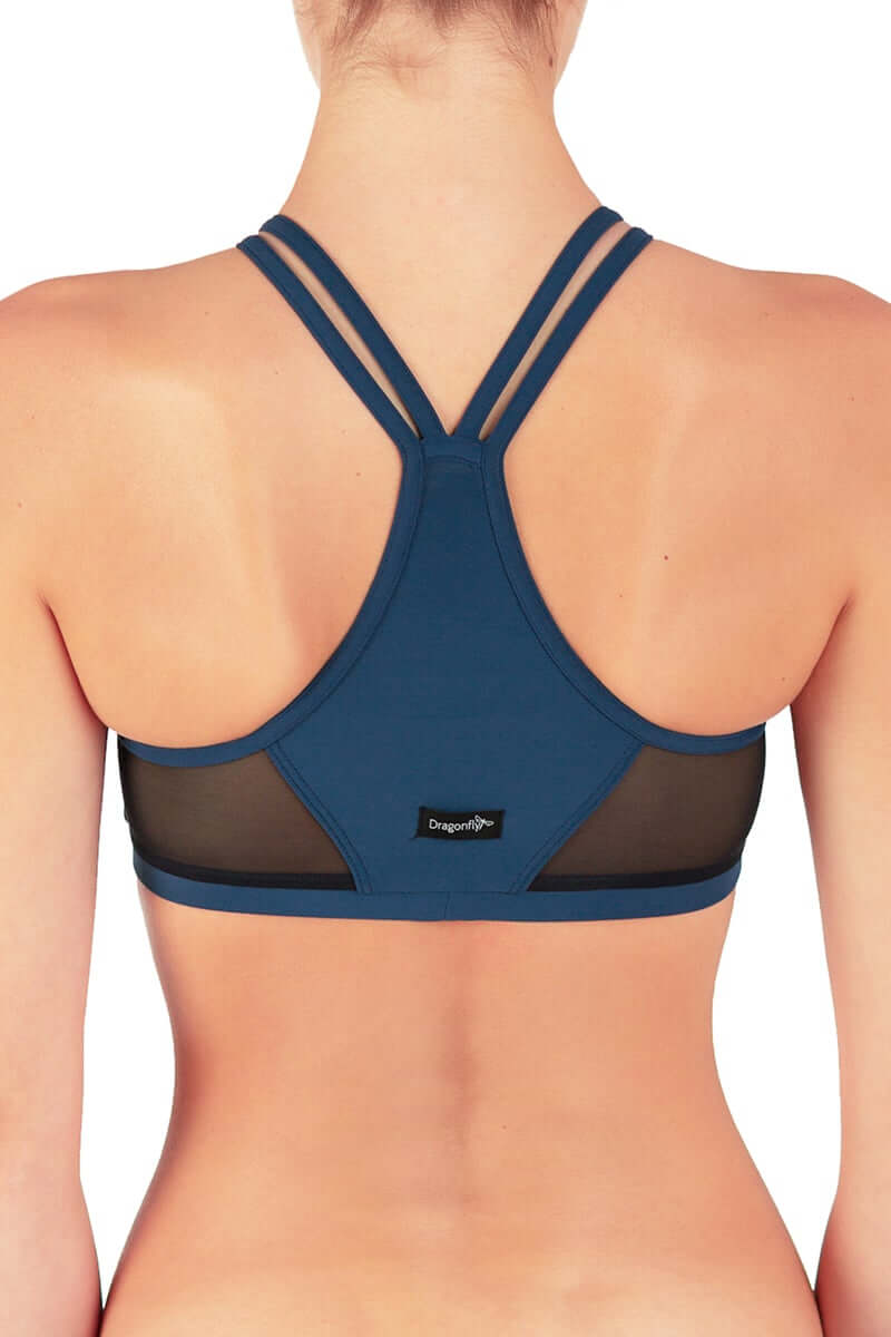 Mesh sports bra Victoria | Sports bra | Color: black / leopard mesh | Women's sports bra | Sportovní podprsenka | Sport-BH | Brassiere sport | Dragonfly Pole Dance Clothes and Bikram Hot Yoga Outfit