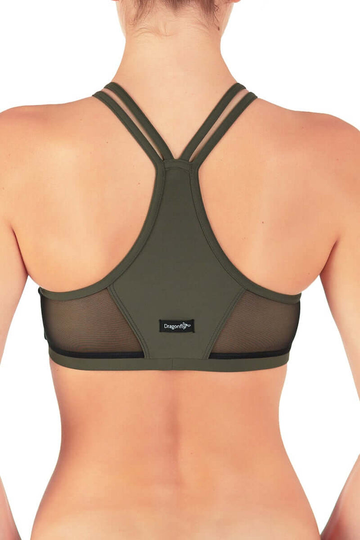 Mesh sports bra Victoria | Sports bra | Color: black / leopard mesh | Women's sports bra | Sportovní podprsenka | Sport-BH | Brassiere sport | Dragonfly Pole Dance Clothes and Bikram Hot Yoga Outfit