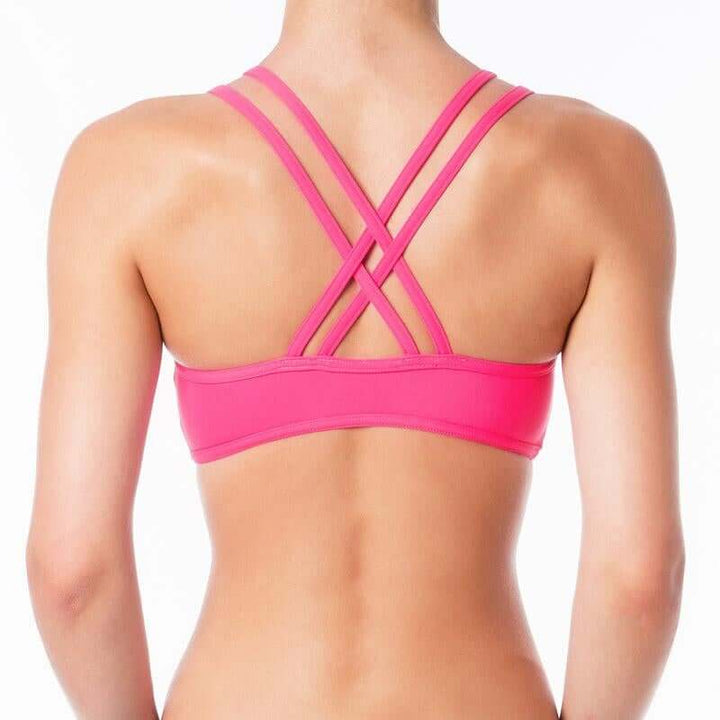Doppel-Träger Sport-BH | Sports bra | Color: yellow | Women's sports bra | Dragonfly Pole Dance Clothes and Bikram Hot Yoga Outfit