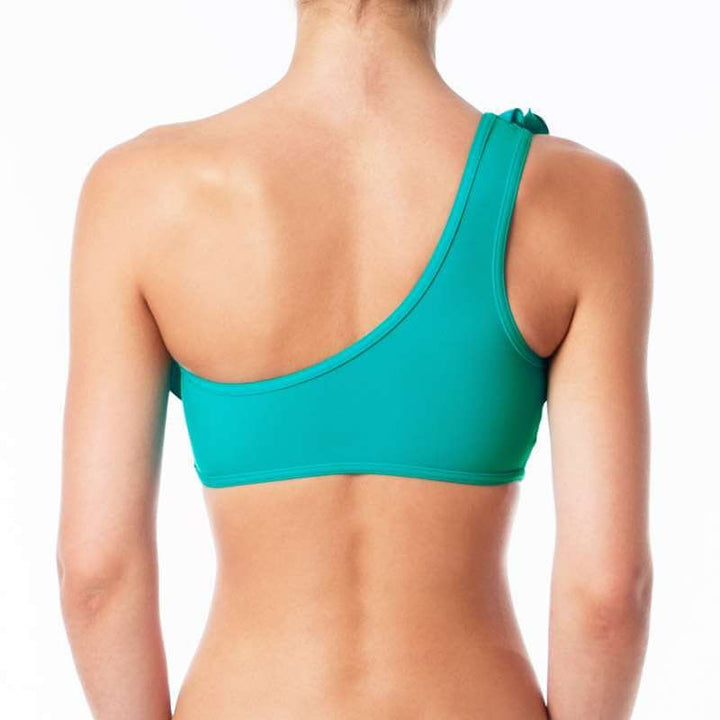 Carmen bra frilled | Sports bra | Color: ruby | Women's sports bra | Dragonfly Pole Dance Clothes and Bikram Hot Yoga Outfit