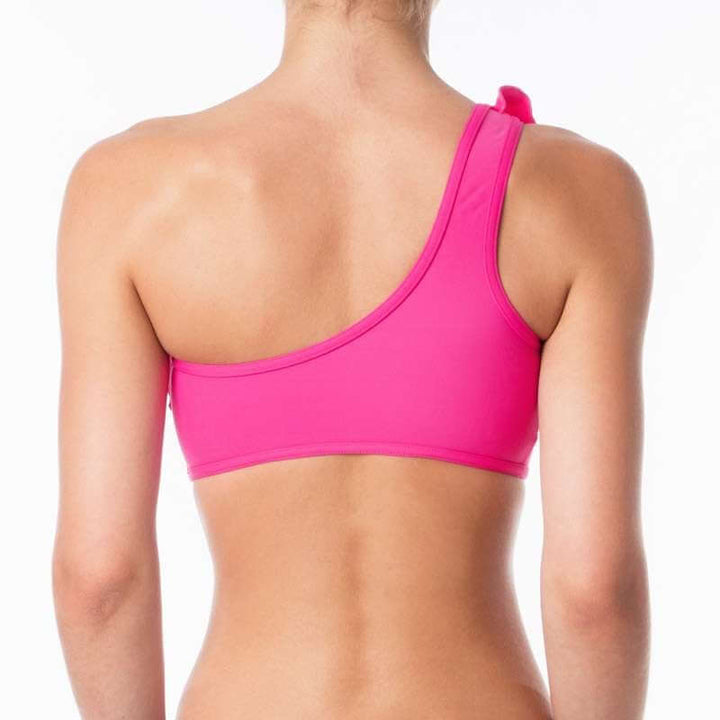 Carmen bra frilled | Sports bra | Color: ruby | Women's sports bra | Dragonfly Pole Dance Clothes and Bikram Hot Yoga Outfit