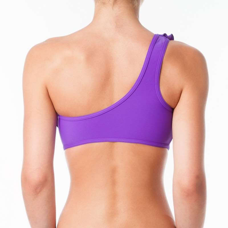 Carmen bra frilled | Sports bra | Color: ruby | Women's sports bra | Dragonfly Pole Dance Clothes and Bikram Hot Yoga Outfit